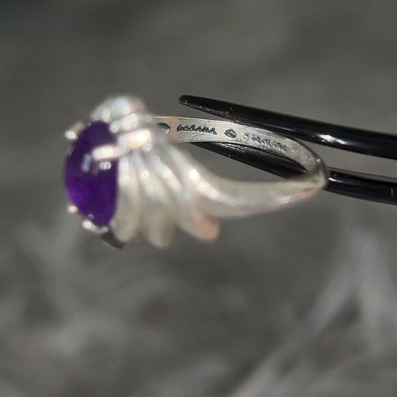 KABANA Sterling Silver Cabuchon Amethyst Ring - Picture 6 of 9